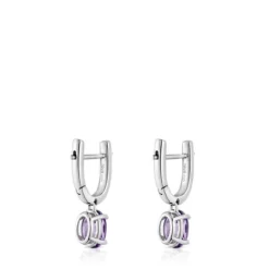 Pendientes aro de , amatista y diamantes Basic Colors^TOUS Discount