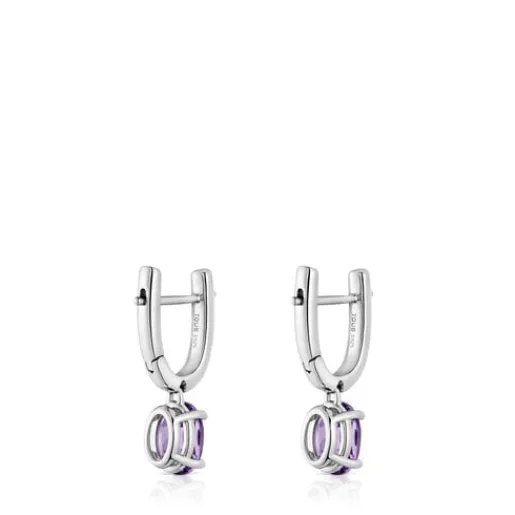 Pendientes aro de , amatista y diamantes Basic Colors^TOUS Discount
