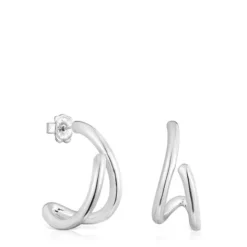 Pendientes aro de plata Bent^TOUS Discount