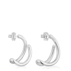 Pendientes aro de plata Bent^TOUS Discount