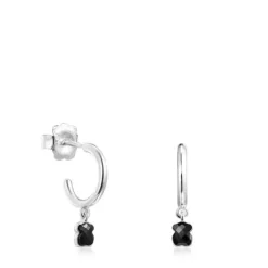 Pendientes aro de plata con ónix Mini Onix^TOUS Sale