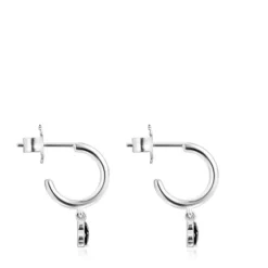 Pendientes aro de plata con ónix Mini Onix^TOUS Sale