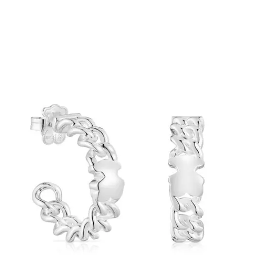 Pendientes aro de plata motivo oso Bold Motif^TOUS Sale