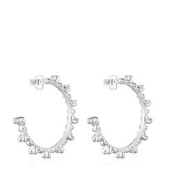 Pendientes aro de plata motivos oso Bold Bear^TOUS Outlet