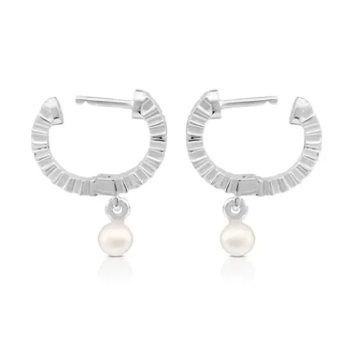 Pendientes aro de plata Straight^TOUS Hot