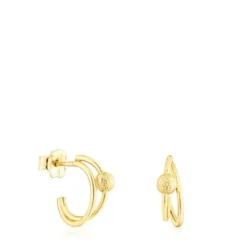 Pendientes aro doble de oro Sylvan^TOUS Outlet