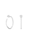 Pendientes aro grandes disco de plata Straight^TOUS Discount