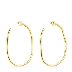 Pendientes aro onda Hav con baño de oro 18 kt sobre plata^TOUS Outlet