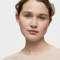 Pendientes aro oso con baño de oro 18 kt sobre plata Basics^TOUS New