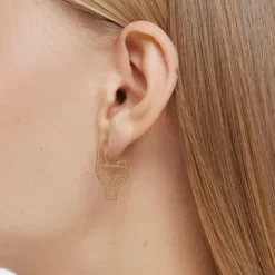 Pendientes aro silueta de oro y espinelas MANIFESTO^TOUS Online