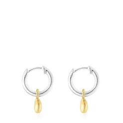 Pendientes bicolor de aro con colgante Joy Bits^TOUS Sale