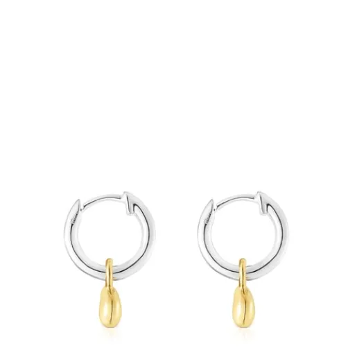 Pendientes bicolor de aro con colgante Joy Bits^TOUS Sale