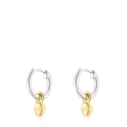 Pendientes bicolor de aro con colgante Joy Bits^TOUS Sale