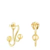 Pendientes con baño de oro 18 kt sobre plata Plump^TOUS Discount