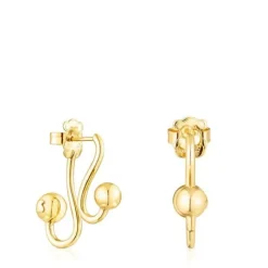 Pendientes con baño de oro 18 kt sobre plata Plump^TOUS Discount