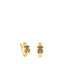 Pendientes con baño de oro 18 kt sobre plata Gen^TOUS New