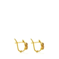 Pendientes con baño de oro 18 kt sobre plata Gen^TOUS New