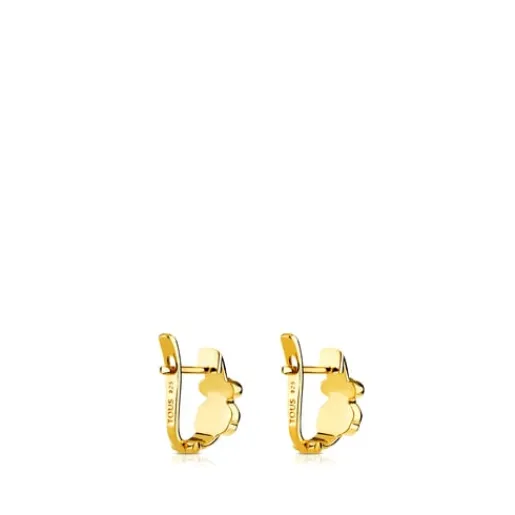 Pendientes con baño de oro 18 kt sobre plata Gen^TOUS New