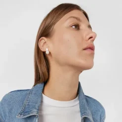 Pendientes con baño de oro rosa 18 kt sobre plata y perla cultivada Super Micro^TOUS Best
