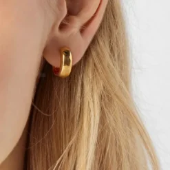 Pendientes con baño de oro 18 kt sobre plata Basics^TOUS