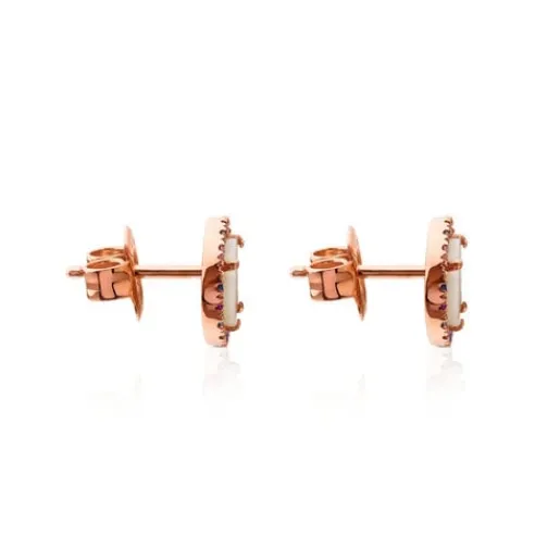 Pendientes con baño de oro rosa 18 kt sobre plata y nácar y zafiro multicolor Camille^TOUS Sale