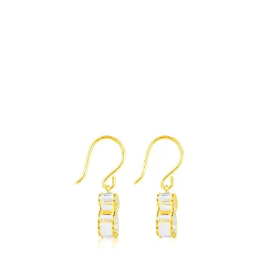 Pendientes con baño de oro 18 kt sobre plata Galaxy^TOUS Best