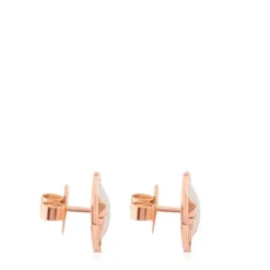 Pendientes con baño de oro rosa 18 kt sobre plata y nácar Camille^TOUS