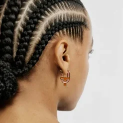 Pendientes con baño de oro 18 kt sobre plata y esmalte MANIFESTO^TOUS Outlet