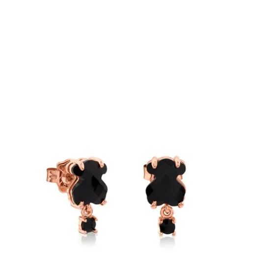 Pendientes con baño de oro rosa 18 kt sobre plata Erma^TOUS Discount