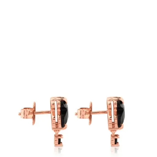 Pendientes con baño de oro rosa 18 kt sobre plata Erma^TOUS Discount