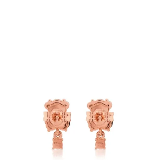 Pendientes con baño de oro rosa 18 kt sobre plata Erma^TOUS Discount