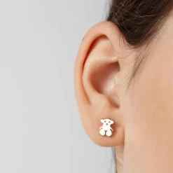 Pendientes con baño de oro rosa 18 kt sobre plata Sweet Dolls^TOUS Outlet