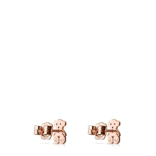 Pendientes con baño de oro rosa 18 kt sobre plata Sweet Dolls^TOUS Best