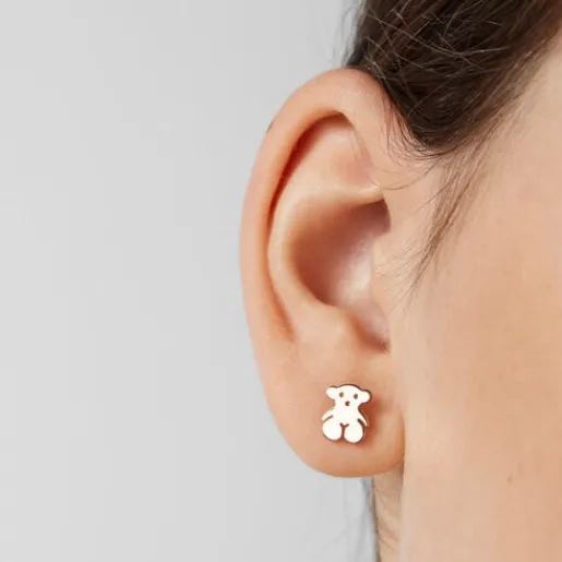Pendientes con baño de oro rosa 18 kt sobre plata Sweet Dolls^TOUS Best