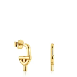 Pendientes con baño de oro 18 kt sobre plata MANIFESTO^TOUS