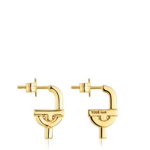 Pendientes con baño de oro 18 kt sobre plata MANIFESTO^TOUS