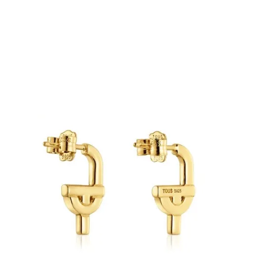 Pendientes con baño de oro 18 kt sobre plata MANIFESTO^TOUS