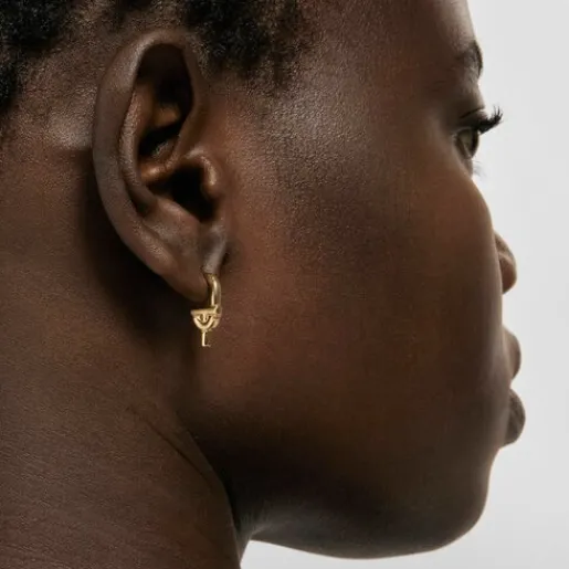 Pendientes con baño de oro 18 kt sobre plata MANIFESTO^TOUS