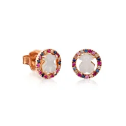 Pendientes con baño de oro rosa 18 kt sobre plata y nácar y zafiro multicolor Camille^TOUS Clearance