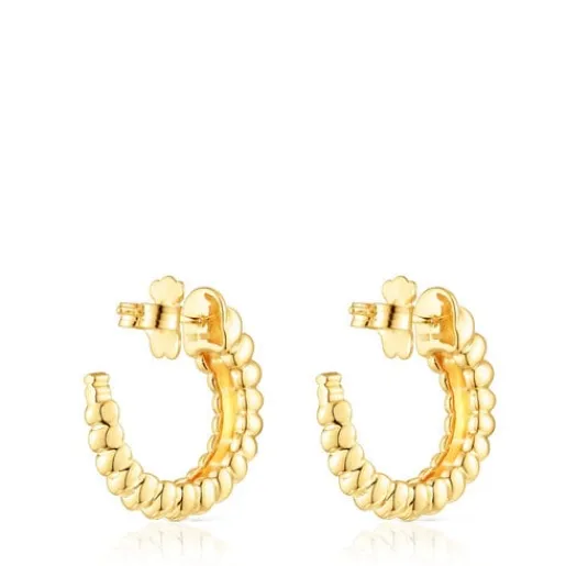Pendientes con baño de oro 18 kt sobre plata Virtual Garden^TOUS Best