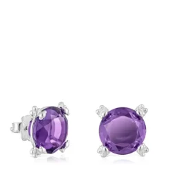 Pendientes corazón de y amatista Color Pills^TOUS Hot