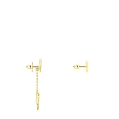 Pendientes corto/largo con baño de oro 18 kt sobre plata y gemas Teddy Bear Stars^TOUS Outlet
