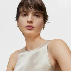 Pendientes cortos con baño de oro 18 kt sobre plata y topacio Sugar Party^TOUS Outlet