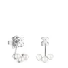 Pendientes cortos de plata con perlas Nocturne^TOUS Online