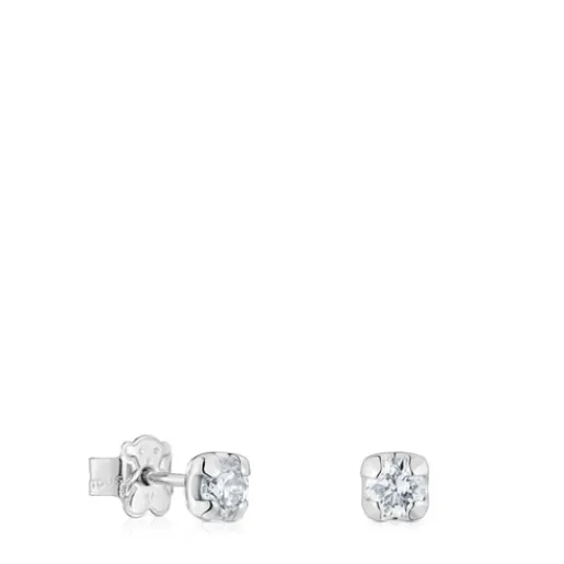 Pendientes cortos de platino con diamantes creados en laboratorio Les Classiques LGD^TOUS Hot