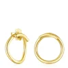 Pendientes círculo con baño de oro 18 kt sobre plata Hav^TOUS