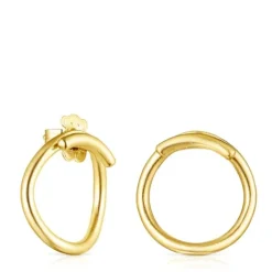 Pendientes círculo con baño de oro 18 kt sobre plata Hav^TOUS