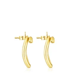 Pendientes círculo con baño de oro 18 kt sobre plata Hav^TOUS