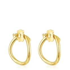 Pendientes círculo con baño de oro 18 kt sobre plata Hav^TOUS