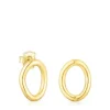 Pendientes círculo con baño de oro 18 kt sobre plata Hav^TOUS Outlet